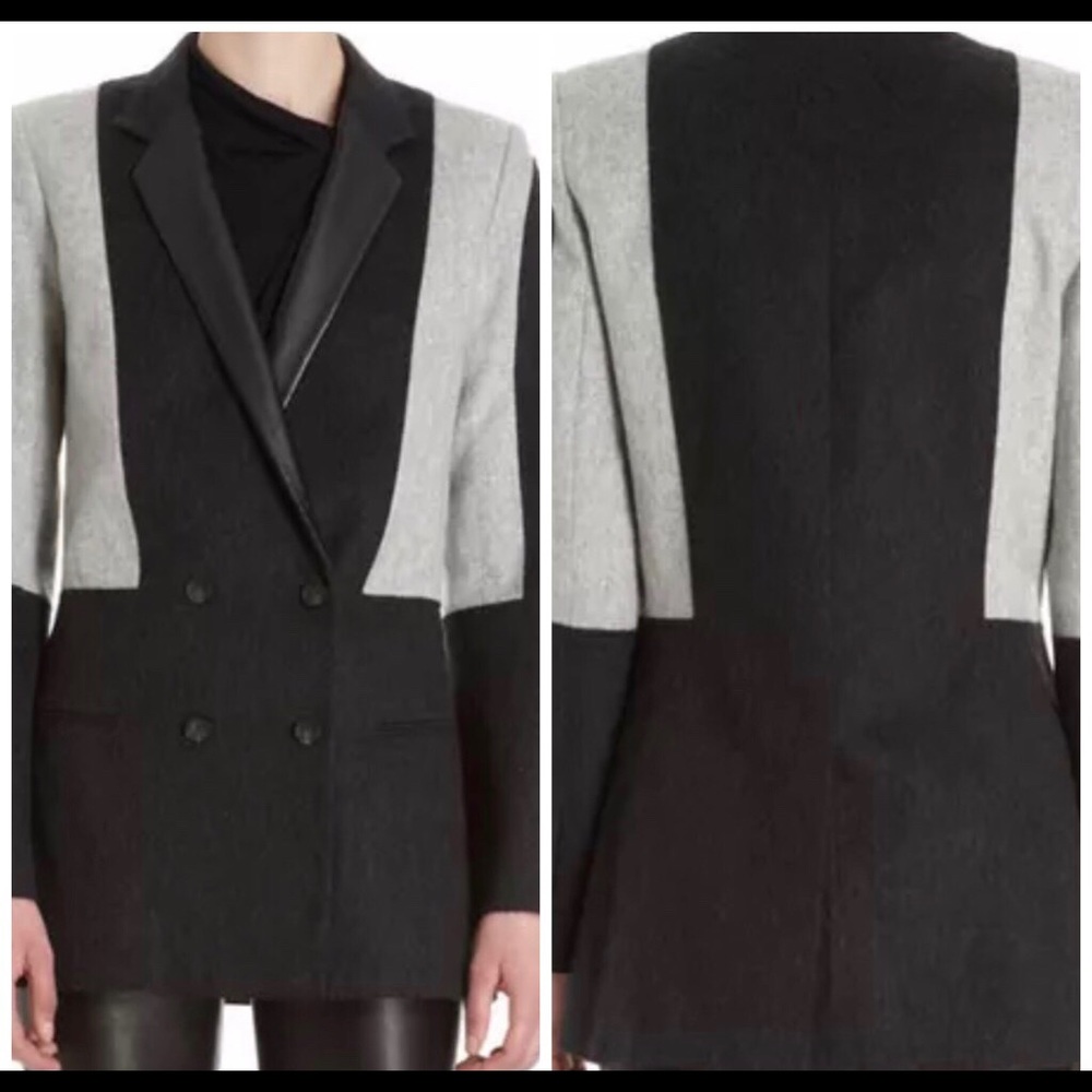 Helmut Lang Grey Wool double breasted blazer 4